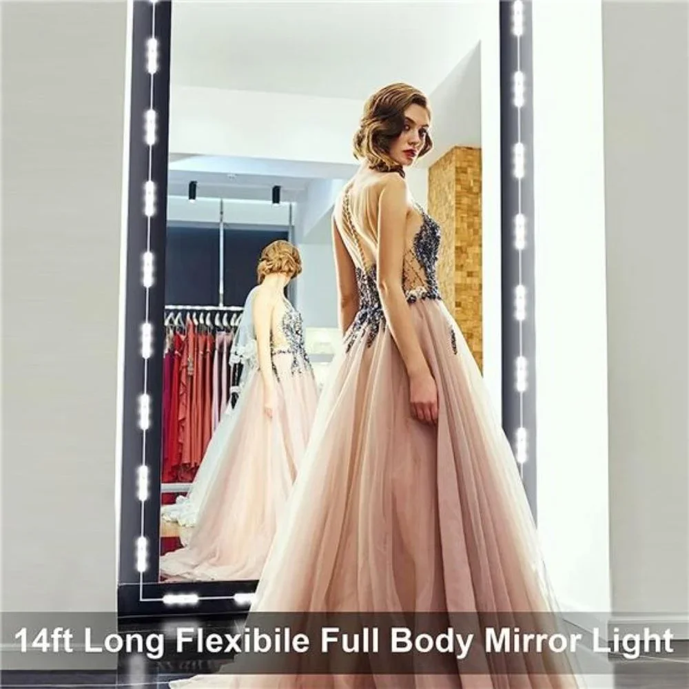 Hollywood Glam Led Vanity Lights Kit, 14ft Dimmable Mirror Lights, Full Body